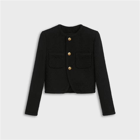 celine chasseur'' jacket|CELINE “Chasseur” jacket in artisanal tweed .